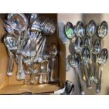 A part canteen of monogrammed cutlery 'SS'