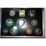 GB: 1999 deluxe proof coin set, red case