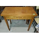 An Arts and Crafts (possibly Scottish) card table with fold over top, concertina expanding movement,