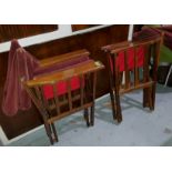 A set of 4 folding bridge chairs