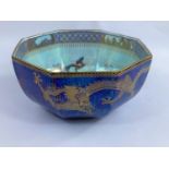 A Wedgwood octagonal lustre dragon bowl designed by Daisy Makeig-Jones diameter 23cm