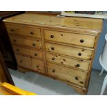 A DUCAL pine 8 drawer ledgeback chest, 111cm
