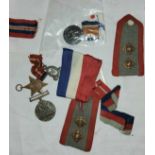 WWI Pte J.R.Cummings Manchester Regiment, a TANS cape badge etc