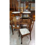 A mahogany set of 6 Queen Anne style dining chairs