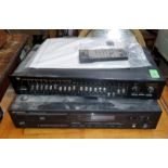 A Wangine Stereo Graphic Equalizer/ Pre Amplifier WVQ-600 PRo and a Sansui Compact disc player CD-
