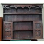 An early 20th oak dresser back