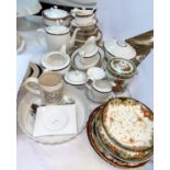 A Royal Albert Holyrood part dinner service with two tureens, meat plate etc, A Royal Doulton Oxford