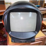 A 1980's Philips Discoverer limited edition 14" colour television in the form of astronaut's helmet