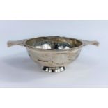 A hall marked silver Quaich with inscription to the interior Sheffield 1936 Walker & Hall 89gms