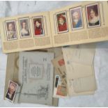 A group of 7 unused QV pre paid postcards from the West Indies, 4 others; 3 sets of cigarette in