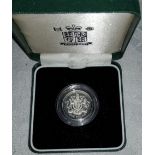 GB: silver piedfort £1 coin, 1983