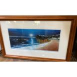 After Craig Long: Corbyn lights Torquay, signed limited edition prints 82/395 framed and glazed