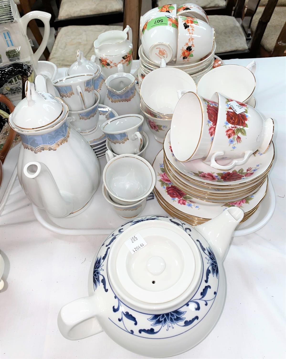 A selection of coffee and tea sets