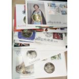 Isle of Man and others 17 coin and medal postal covers