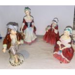 Three Royal Doulton figures: Prue, HN 1996 (minor chip to shoe); Lavinia, HN 1955 & Peggy, HN 2038