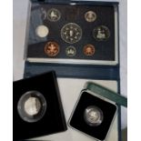 GB: proof coin set 1993, silver £1 2000, 50p 950th anniversary, Battle of Hastings
