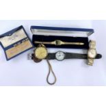 A Thomas Russel of Liverpool open face octagonal pocket watch, a vintage gents Uno watch, a Swatch