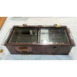 A 19th century Naturalists mahogany cased Live Box with 2 glass chambers, Knight & Sons, Foster