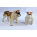 A large Beswick Bulldog Basford British Mascot 965, and a smaller seated Beswick bulldog 1872