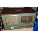 An HMV mains radio