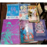 1980's reprints of rock concert/festival psychedelic posters