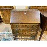 1930's fall front bureau with 3 drawers below