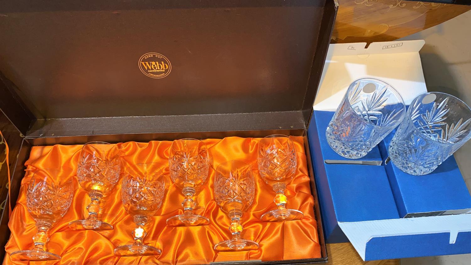 A set of four Royal Albert whiskey tumblers and two Royal Doulton brandy glasses - Image 2 of 4