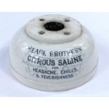 A Victorian advertising Reade Brothers Citrous Saline and St. Bride's Pills taper stand (minor chips