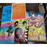 1980's reprints of rock concert/festival psychedelic posters