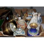 A selection of china and ornaments including, oriental items, Lladro group etc