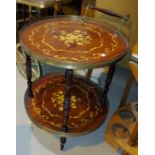 Two gilt metal mounted drinks trolleys