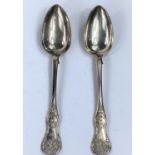 A pair of hallmarked silver King's pattern tablespoons, Glasgow 1857 5.5oz