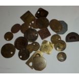 A selectiion of Pit Tool and Company checks, tokens etc.