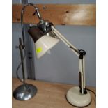 An anglepoise lamp; another similar