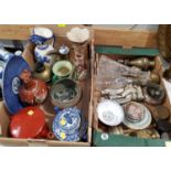A large selection of metalware, ceramics - oriental and other