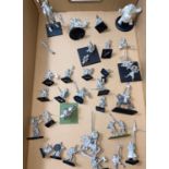 A selection of unpainted vintage Games Workshop Citadel Games, and some others, mainly Warhammer