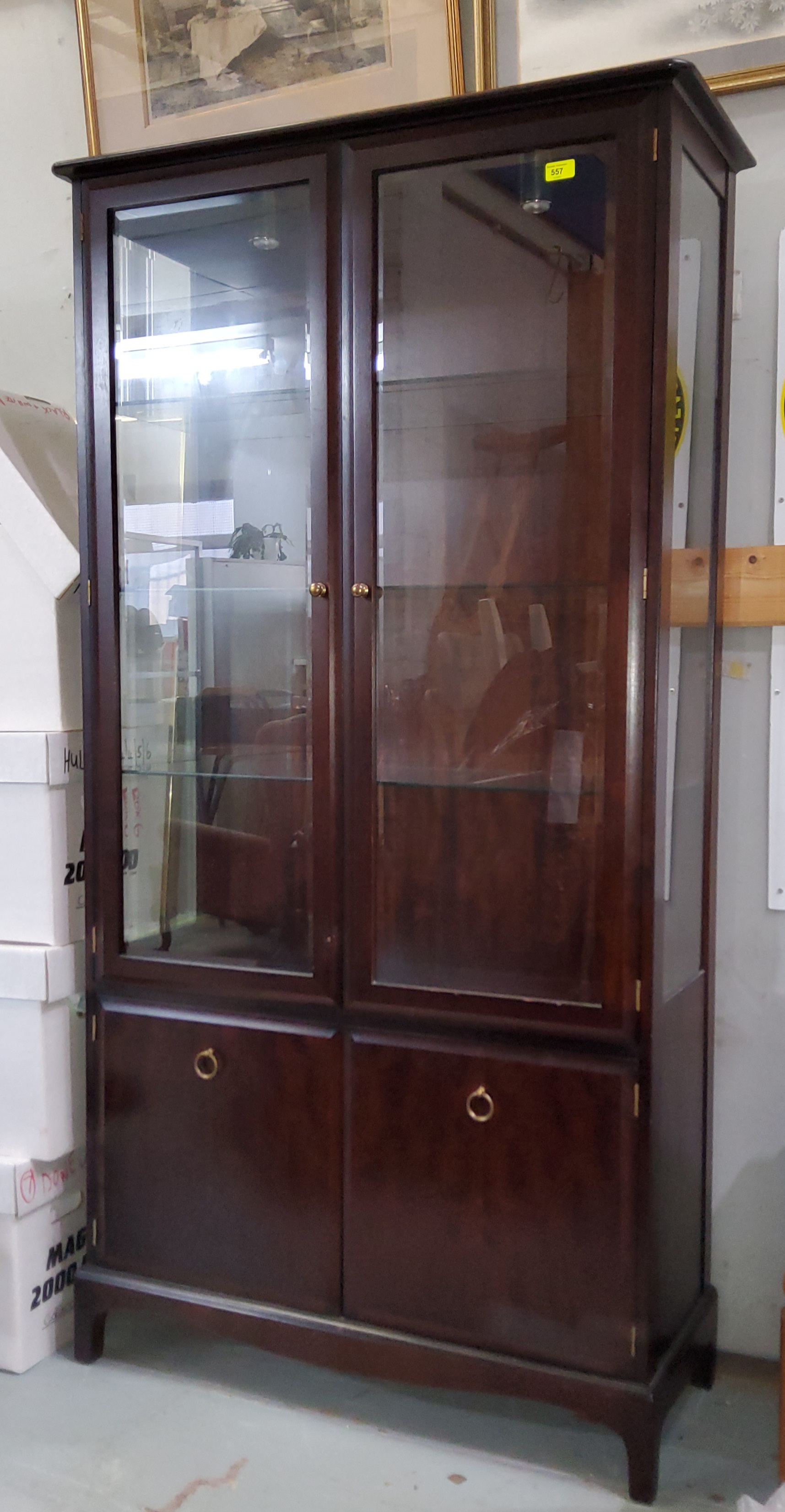 A Stag display cabinet/bookcase height 181cm, width 95cm