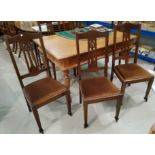 A set of 6 Art Nouveau period oak dining chairs