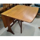 A G Plan teak drop leaf dining table, extends to 134cm, 92cm wide
