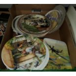 A selection of decorative and collectors plates including: Masons "Canterbury Tales" etc.