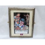 Popular Culture. Roy 'Chubby Brown' and Janet Street Porter. Signed photographs. Framed. (2)