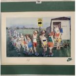 A Nike poster after Ralph Steadman, Mars London Marathon. Signed and inscribed 15' x 21'. (Pencil