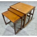 A 1970s G-Plan nest of three occasional tables