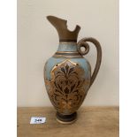 A Doulton Lambeth stoneware ewer decorated by Eliza Simmance. Signed monogram conjoined E.S. and