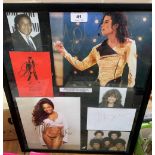 Popular Culture. Signed photographs and cards of the Jacksons. Michael, Janet, Tito and Latoya;