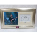 Popular Culture. Sting. Photograph and autograph. Framed