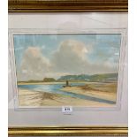 REGINALD DANIEL SHERRIN. BRITISH 1891-1971 An extensive beach scene. Signed. Watercolour 10' x 14'