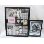 Popular Culture. Barbara Windsor, the Krays etc. Signed photographs and two prints. Framed. (4)