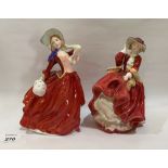 Two Royal Doulton figures - Top o' the Hill HN1834 and Autumn Breezes HN1934