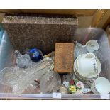 Three boxes of ceramics and glassware